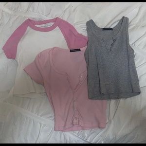 Brandy Melville crop top bundle💗
